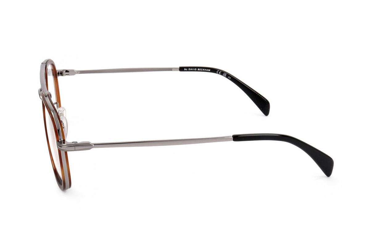 David Beckham Ruthenium Havana Eyeglasses – Model DB 7012 31Z