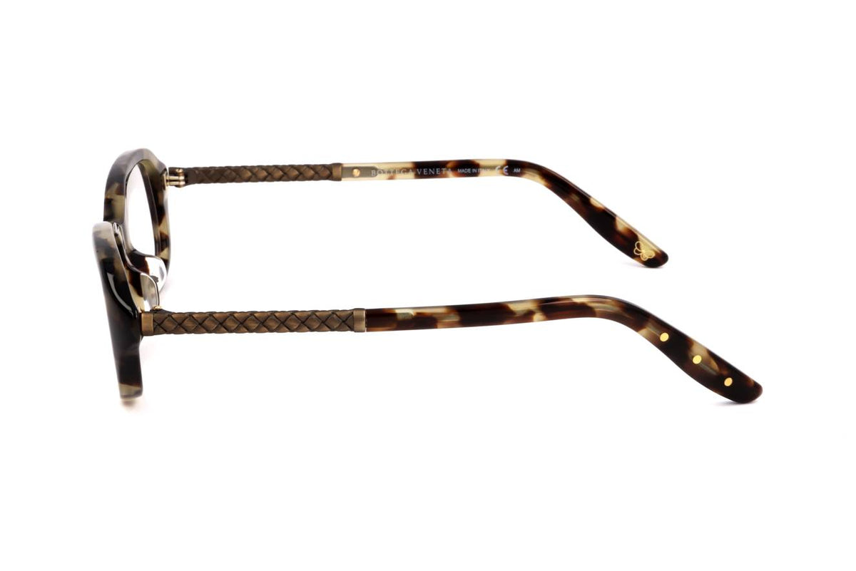 Bottega Veneta Khaki Matt Brass Eyeglasses – Model B.V. 6034/F 9VW