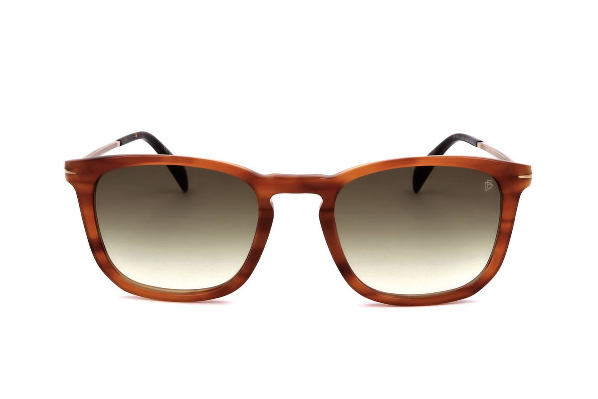 David Beckham Brown Horn Gold Sunglasses – Model DB 1034/S HQZ