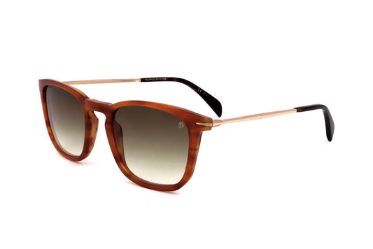 David Beckham Brown Horn Gold Sunglasses – Model DB 1034/S HQZ