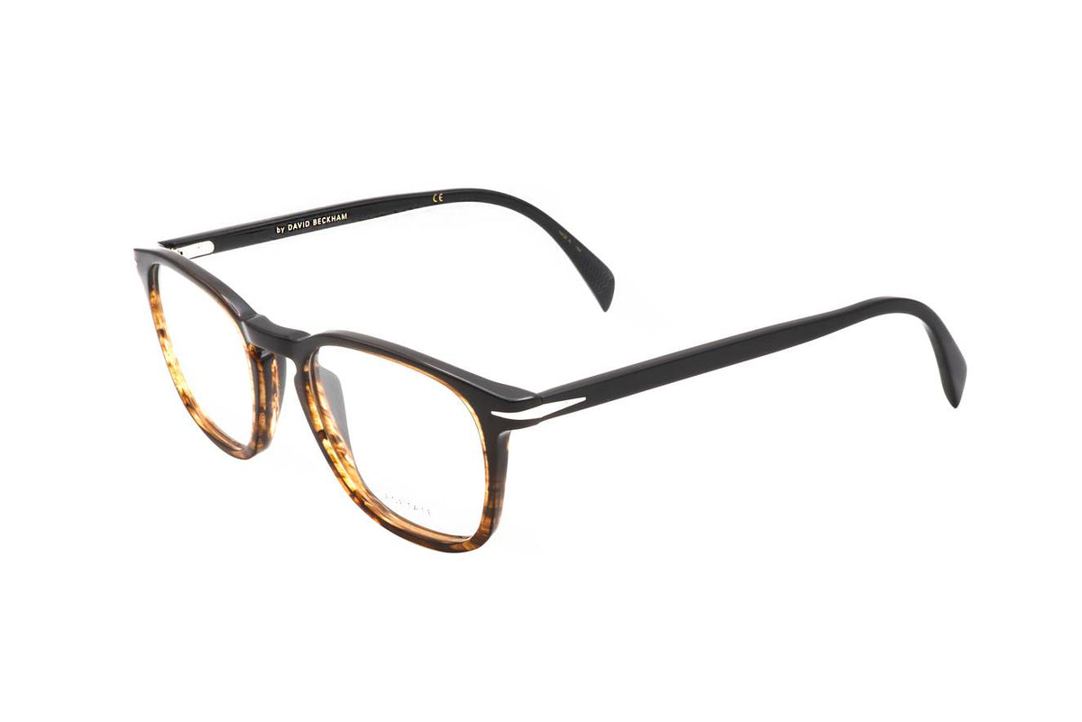 David Beckham Brown Horn Eyeglasses Model DB 1050 EX4