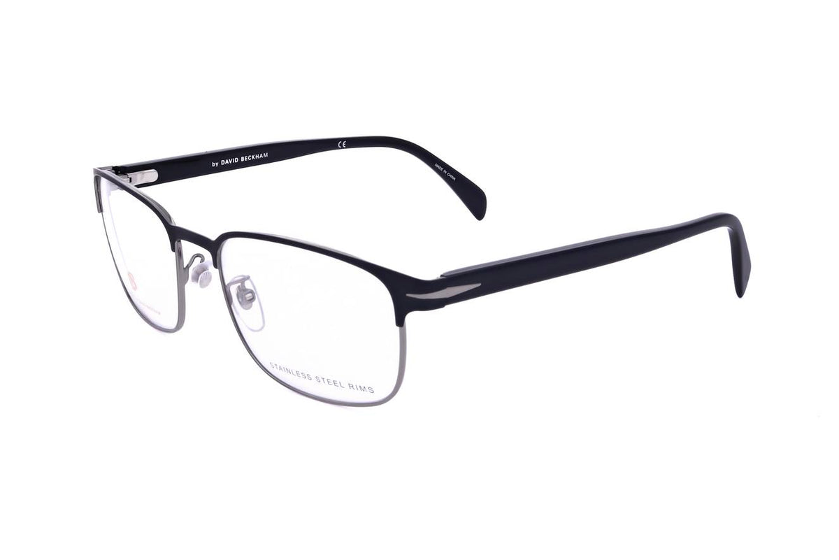 David Beckham Matte Black Ruthenium Eyeglasses Model DB 1066 TI7