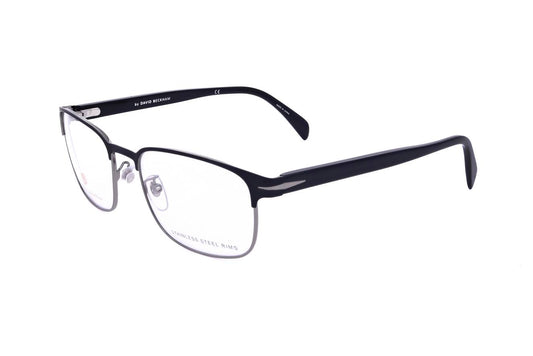 David Beckham Matte Black Ruthenium Eyeglasses Model DB 1066 TI7