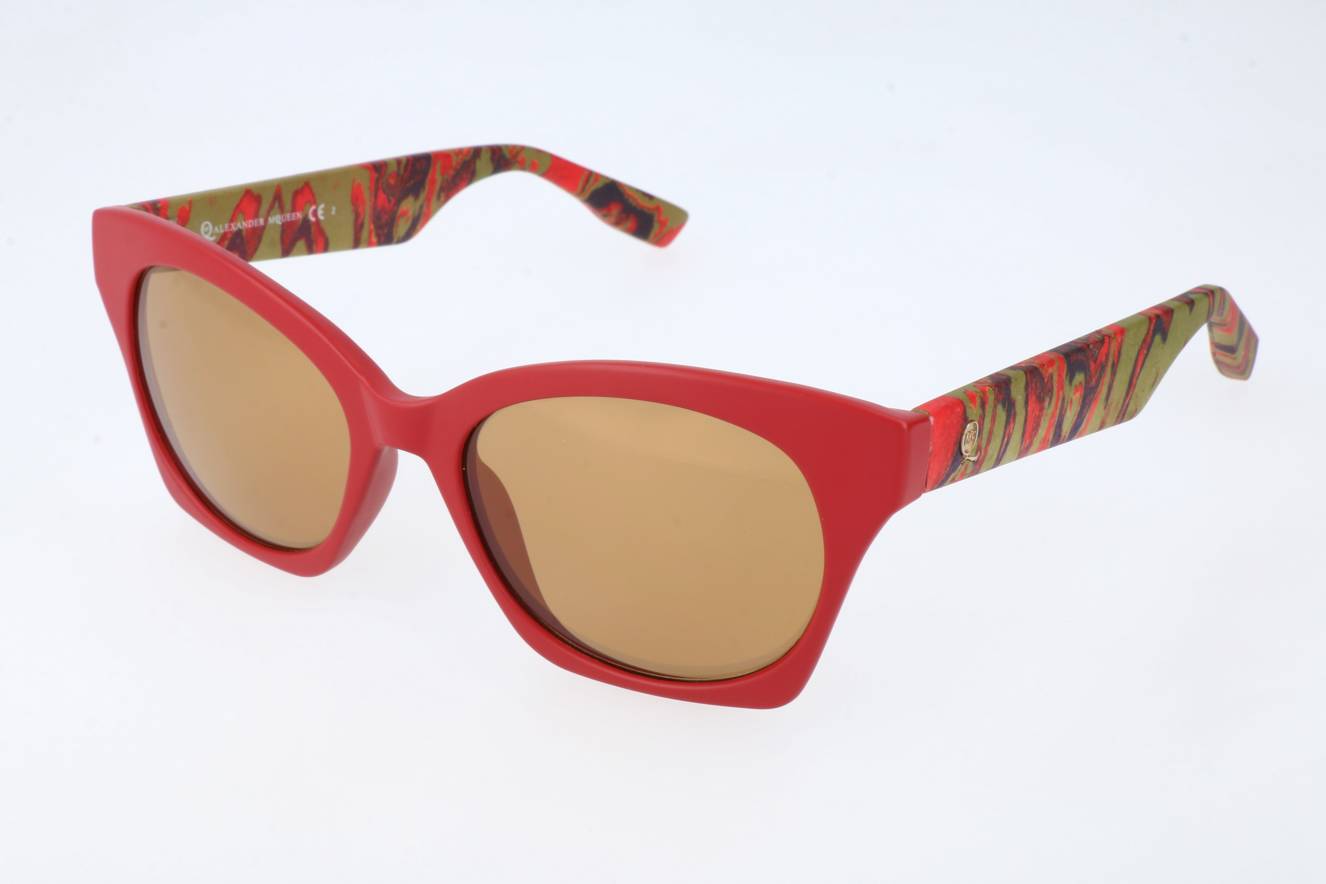 Alexander McQueen Sun Red Marble Red MCQ 0003/S